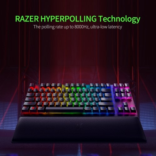 

Razer Huntsman V2 Tenkeyless 87 Keys Wired Mechanical Keyboard with PBT Keycaps Sound Dampening Foam(Clicky Optical Switches)