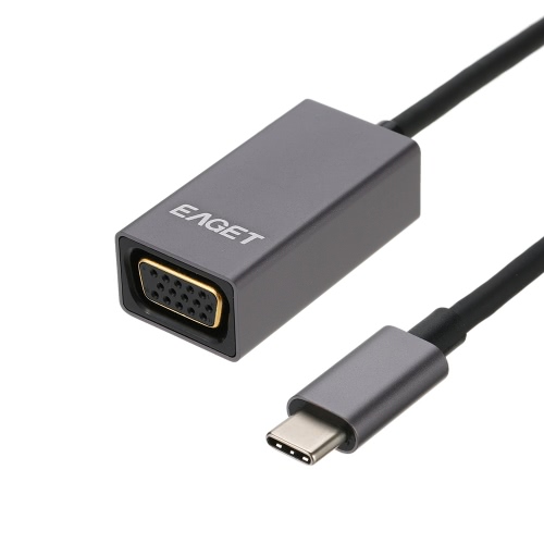 

EAGET Type-C для VGA HD-адаптера Мужской к женскому конвертеру HUB USB-C Splitter для MacBook Pro Ноутбук Smart Phone TV и многое другое CH01