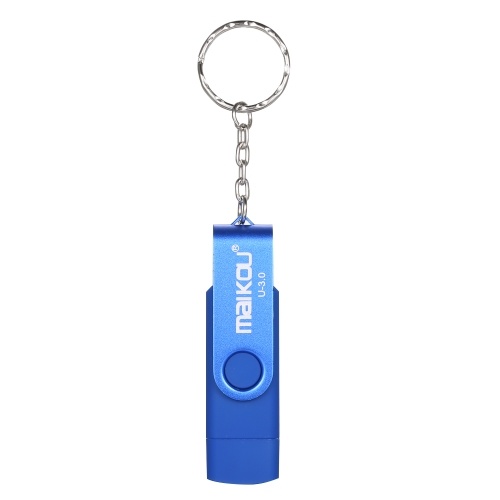 

MaiKou 2-в-1 USB 3.0 флэш-накопитель USB флэш-диск синий и 64 ГБ