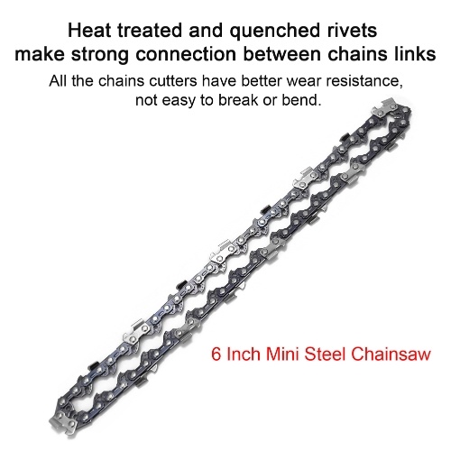 5PCS 6 Inch Mini Steel Chainsaw Chains Electric Chainsaws Accessory Practical Chains Replacement 