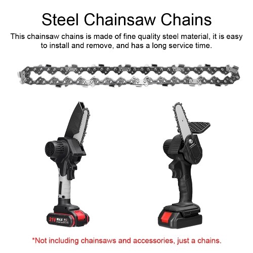5PCS 6 Inch Mini Steel Chainsaw Chains Electric Chainsaws Accessory Practical Chains Replacement 