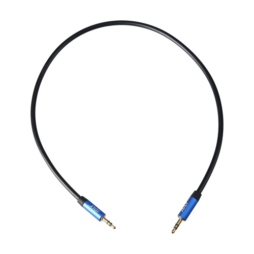 

3.5mm Audio Cable 3.5mm Male to Male Aux Cable Aluminum Alloy Shell Compatible for Laptop Phone Headset Speaker 0.5m Black