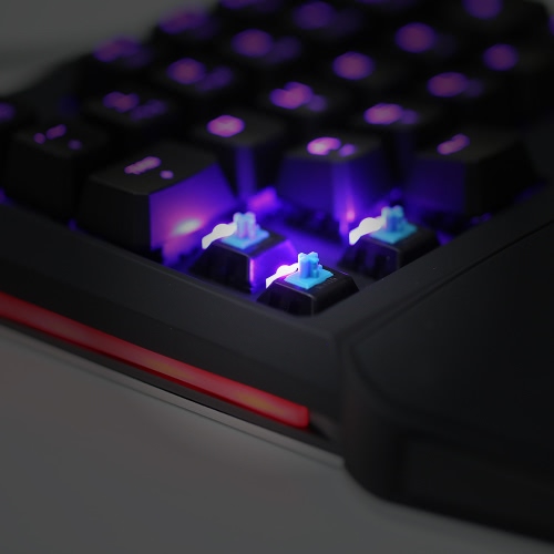 

29 клавиш Программируемый механический / Single USB Проводные Рука LOL DOTA 2 Esport Gaming Keyboard RGB LED подсветкой Подсветка Kailh Синий Переключатель