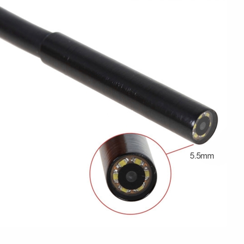 

3 in 1 5.5mm 5m Inspection Camera Endoscope Type-C & Micro USB & USB Borescope Waterproof IP67 for Android Phones PC Black