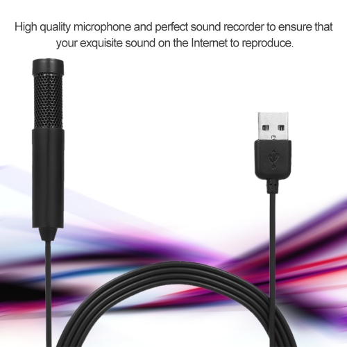 

SF-555B USB Computer Microphone Plug and Play Microphone for Studio Mic Audio Black