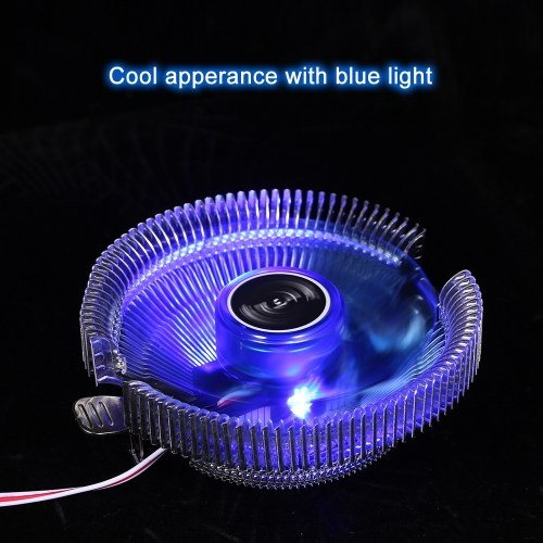 

Hydraulic CPU Cooler Heatpipe Fans Quiet Heatsink Radiator for Intel Core AMD Sempron Platform with Blue Light