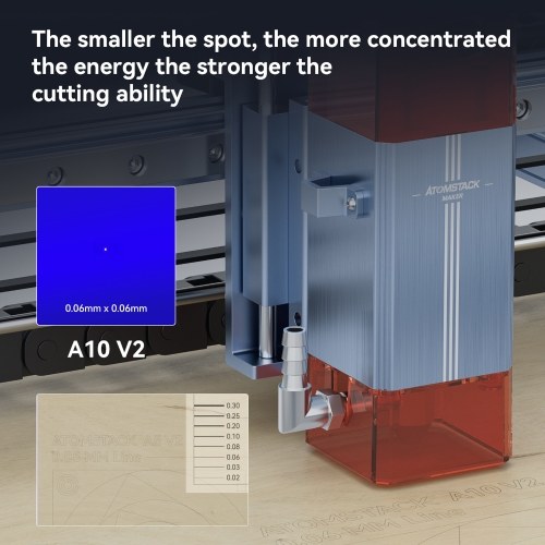 

Atomstack Maker A10 V2 10W Laser Engraver with 400x400mm Laser Cutting Honeycomb Working Table