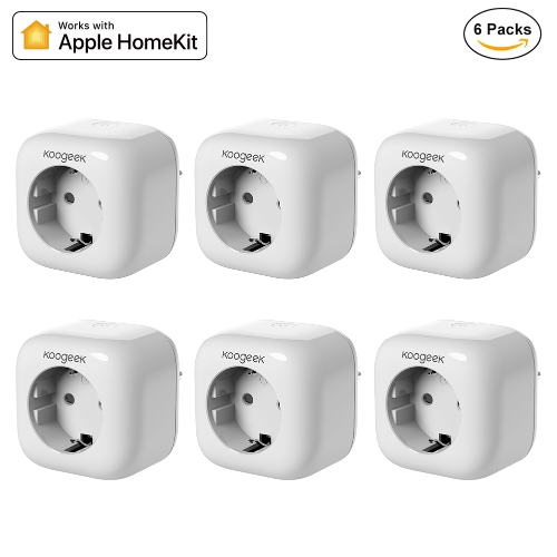 

Koogeek 6 Pack Wi-Fi Enabled Smart Plug Compatible with Alexa Works with Apple HomeKit