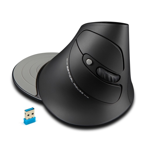 ZELOTES F-17 Vertical Mouse 2.4GHz Wireless Gaming Mouse 6 Keys Ergonomic Optical Mice with 3 Adjustable DPI for PC Laptop 