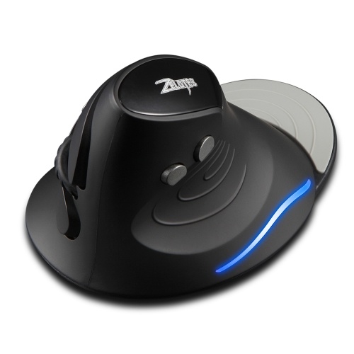 ZELOTES F-17 Vertical Mouse 2.4GHz Wireless Gaming Mouse 6 Keys Ergonomic Optical Mice with 3 Adjustable DPI for PC Laptop 