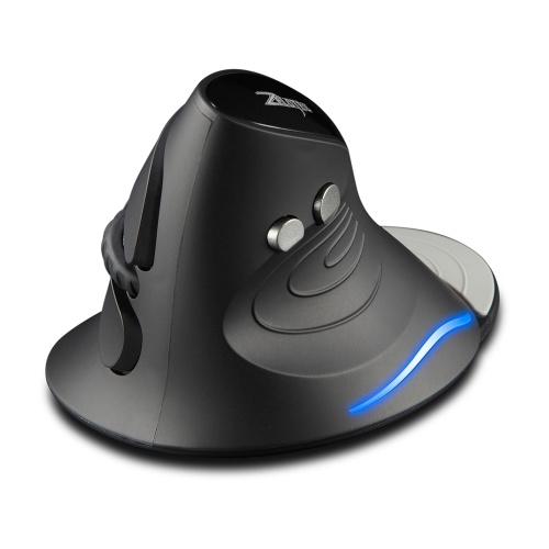 ZELOTES F-17 Vertical Mouse 2.4GHz Wireless Gaming Mouse 6 Keys Ergonomic Optical Mice with 3 Adjustable DPI for PC Laptop 