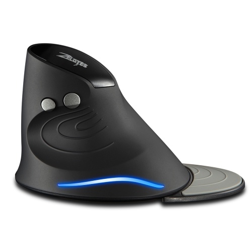 ZELOTES F-17 Vertical Mouse 2.4GHz Wireless Gaming Mouse 6 Keys Ergonomic Optical Mice with 3 Adjustable DPI for PC Laptop 