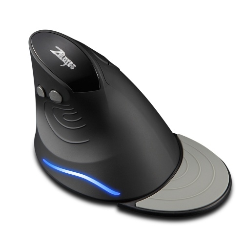 ZELOTES F-17 Vertical Mouse 2.4GHz Wireless Gaming Mouse 6 Keys Ergonomic Optical Mice with 3 Adjustable DPI for PC Laptop 