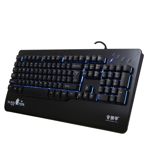

Kingangjia X500 Mechanical Gaming Keyboard Illuminated Keyboard LED Backlit UV Wrist Rest