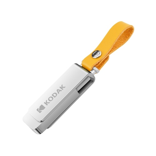 

Kodak K133 16G USB 3.0 Flash Drive Metal U Disk with Rotary Leather Rope Chain