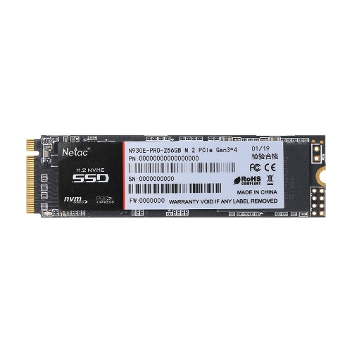 Netac N930E Pro M.2 2280 SSD 256GB NVMe PCIe Gen3*4 3D MLC/TLC NAND Flash Solid State Drive
