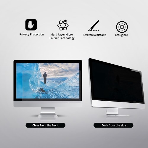 

18.4'' 16:9 Computer Protective Film Screen Filter Screen Protector Peep-proof Anti-scratch Dustproof Protective Film