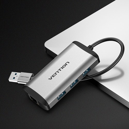 

VENTION CKBHB 4IN 1 USB HUB USB to 3 * USB 3.0 + RJ45 Port Laptop PC USB 3.0 HUB Adapter Converter Splitter