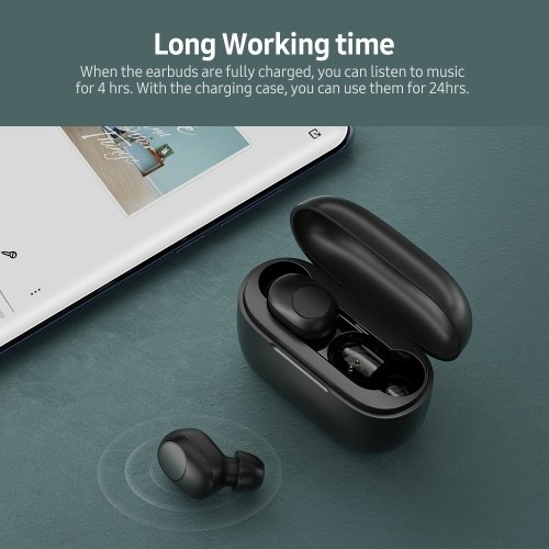 

Haylou GT5 BT 5.0 Dual Master Earbuds с сенсорным управлением Голосовое управление Низкая задержка Оставшаяся мощность Дисплей Черный