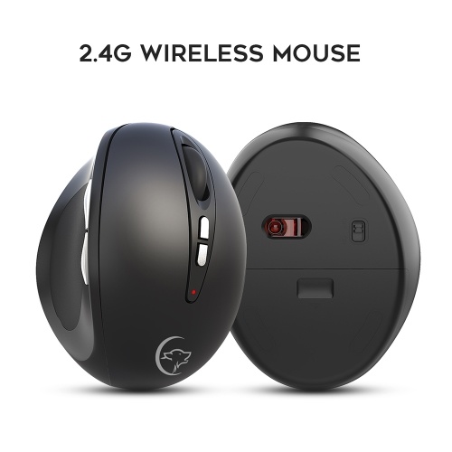 

YWYT G836 2.4G Wireless Optical Mouse Ergonomic Vertical Mice with 3 Adjustable DPI Plug and Play for PC Laptop Black