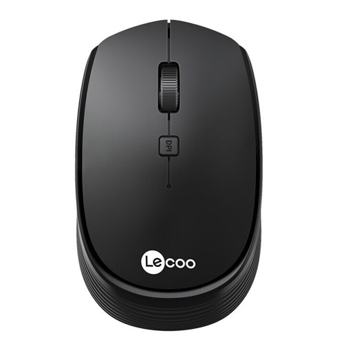 Mouse wireless Lenovo Lecoo WS202 2.4GHz Mouse ergonomico leggero per ufficio 3 DPI regolabili Ampia compatibilità Nero