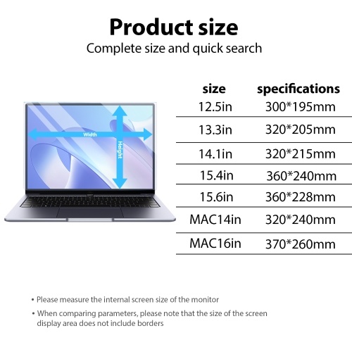 Universal Anti-Blue Light Screen Protector 12.5-32 Inches Ultra-violet Blocking Monitor Filter for Computer/Laptop Frame Suspending Type 
