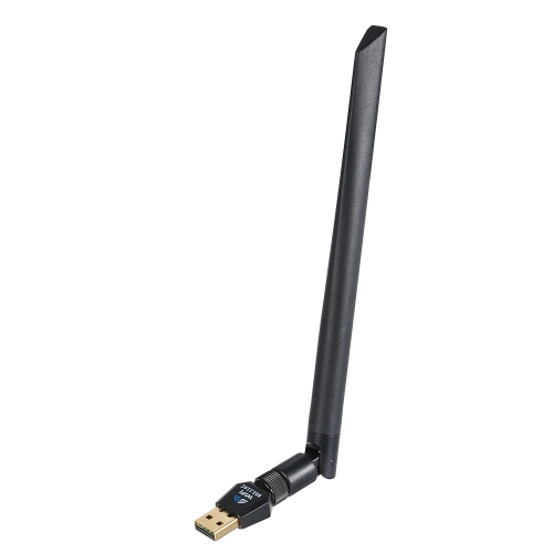 Adattatore wireless USB WiFi AC 600M Dual Band (2.4G / 150Mbps + 5.8G / 433Mbps) Adattatore Mini USB Wifi con antenna 5dBi per WinXP / Vista / 7/8/10 per Linux2.6X per MAC OS X