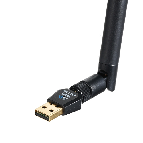 

Беспроводной USB-адаптер WiFi AC 600M Dual Band (2.4G / 150Mbps + 5.8G / 433Mbps) Mini USB Wifi Сетевой адаптер с антенной 5dBi для WinXP / Vista / 7/8/10 для Linux2.6X для MAC OS X