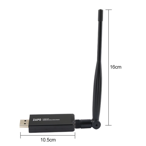

ZAPO W50L-5DB Wireless WiFi Adapter 1200Mbps Dual Band 2.4G/5G USB3.0 Wireless Network WiFi Adapter Ethernet 802.11AC w/ Antenna f