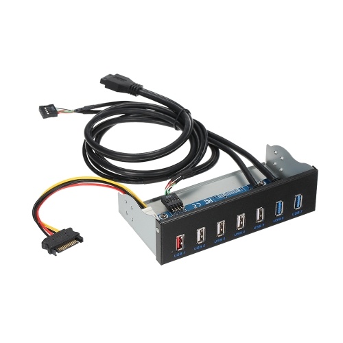 

Передняя панель USB 3.0 концентратор 7 портов в комплекте 1 Быстрая зарядка 4 USB 2.0 2 USB 3.0 для ПК USB флэш-накопители с 19-контактным разъемом SATA