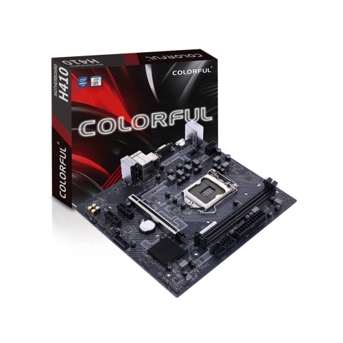 La colorida placa base para juegos H410M-K PRO V20 admite procesadores Intel Core de décima generación (serie Comet Lake-S, Socket 1200)