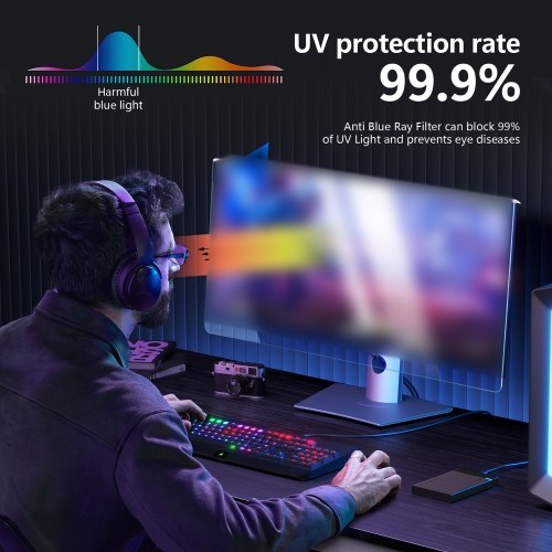 

Universal Anti-Blue Light Screen Protector 12.5-32 Inches Ultra-violet Blocking Monitor Filter for Computer/Laptop Frame Suspending Type