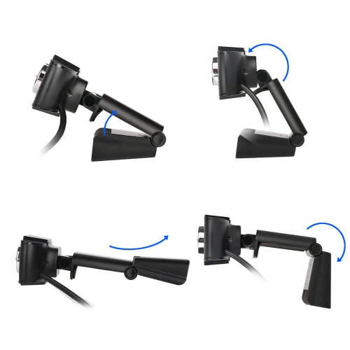 

HXSJ USB 2.0 12MP Megapixel Pixel HD Camera Web Cam with Mic Microphone Clip-on 120 Degree Adjustable for Skype Laptop Desktop Com