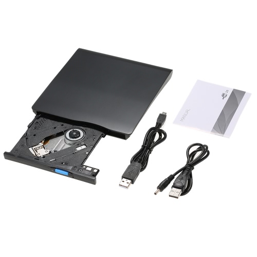 

USB 2.0 Portable Slim External DVD-RW/CD-RW Burner Writer Rewriter Optical Disc Drive CD DVD ROM Player for MacBook/Air/Pro Laptop PC Desktop