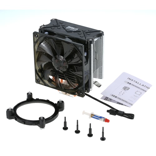 

PCCOOLER 5 Heatpipes Radiator Quiet 4pin CPU Cooler Heatsink Вентилятор охлаждения с 120-миллиметровым светодиодным вентилятором д