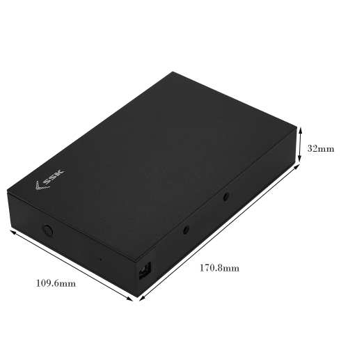 

SSK 3.5" High Speed USB 3.0 SATA External Hard Drive Enclosure HDD Case 9.5mm 7mm for PC Laptop