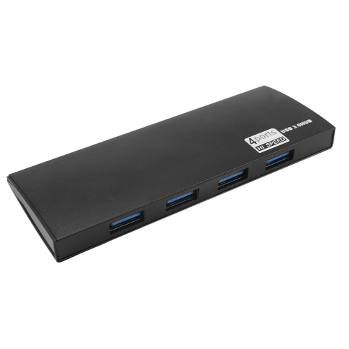 

4 Port USB3.0 High Speed Hub Plug and Play for Mac PC USB Flash Drives Black