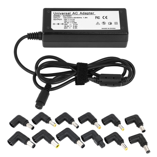 

AU7000H 70W Universal Laptop AC Power Adapter 15V 16V 18.5V 19V 19.5V 20V Multi Tips for Hp Acer Sony Toshiba Samsung and Most Not