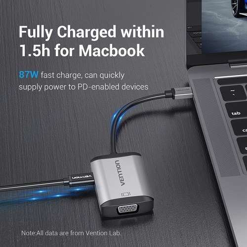 

Vention TFAHB 4in1 USB C HUB Multifunctional Type-C to 4K HDMI+USB3.0+VGA+PD HUB Dock Adapter Converter Splitter