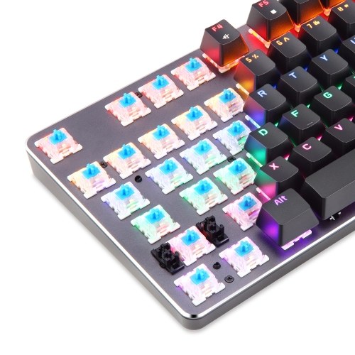 

Motospeed K73 104 Keys Gaming Keyboard Mixed Light Mechanical Keyboard with RGB Light Effect English Keyboard with Blue Switches