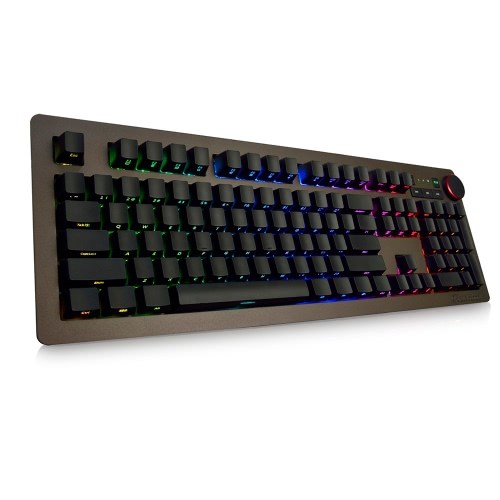 A-JAZZ AK60 Mechanical Game Keyboard Full RGB Backlight E-sport Clavier Bleu Commutateurs 110 touches Anti-Ghosting Side Carving Keycaps USB Wired