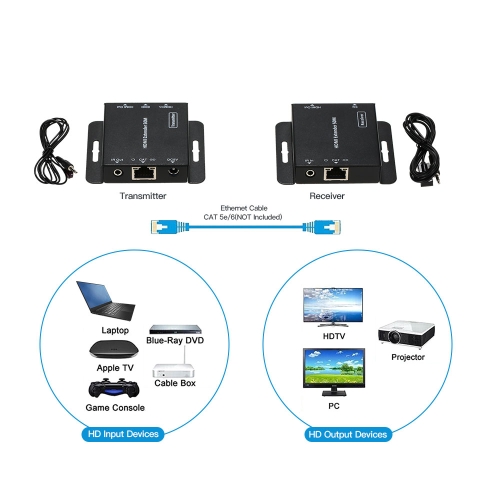 165Ft Hd Extender Over A Single Cat5Ecat6 Ethernet Cable 1080P Full Hd With Ir Support 3D Video Up To 50M165Feet huismerk kopen in de aanbieding 165Ft Hd Extender Over A Single Cat5Ecat6 Ethernet Cable 1080P Full Hd With Ir Support 3D Video Up To 50M165Feet huismerk kopen in de aanbieding