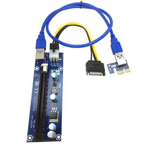 1X bis 16X Verlängerungskabel USB3.0 Bergbau Stabilität 6pin Grafikkarte Verlängerungskabel