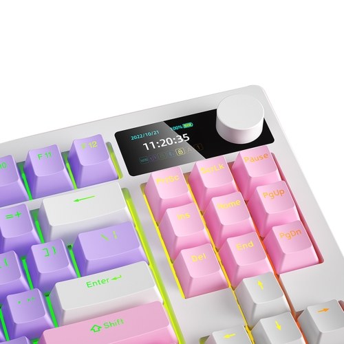 Wireless Mechanical Keyboard K87 Keyboard RGB Mechanical Keyboard  Three Mode Connectivity  18 Lighting Effects  Hot Swap  High Capacity Battery  DIY Software Support  for PC Gaming and Typing (Red Switch) 
