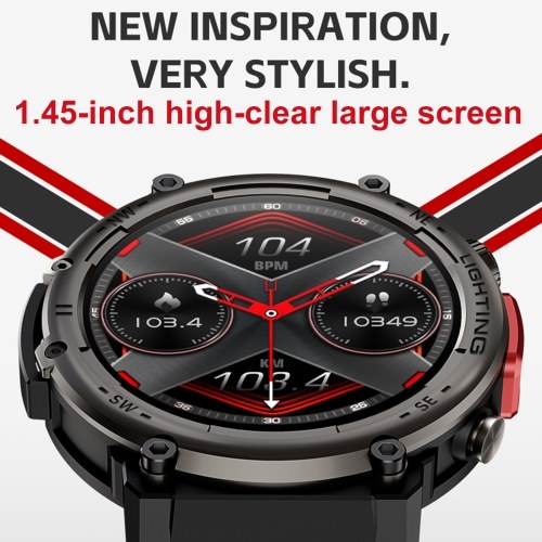 Smart Watch 1.45-inch High-Clear Screen Sports Health Monitoring Sleep Monitor Watch IP67 Waterproof BT5.0 Call 9 Days Long Usage Time Multi-sport Modes for Men Women Health Monitor Watch 