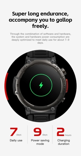 Smart Watch 1.45-inch High-Clear Screen Sports Health Monitoring Sleep Monitor Watch IP67 Waterproof BT5.0 Call 9 Days Long Usage Time Multi-sport Modes for Men Women Health Monitor Watch 
