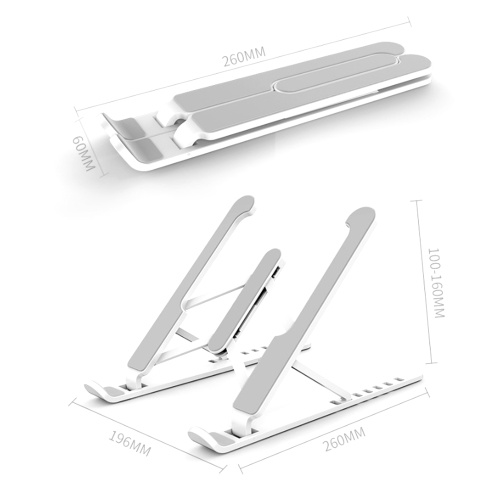 

6-levels Height Adjustable Laptop Stand Computer Holder Bracket Portable Foldable Bendable Non-slip Notebook Holder for Home Office Daily Use Student