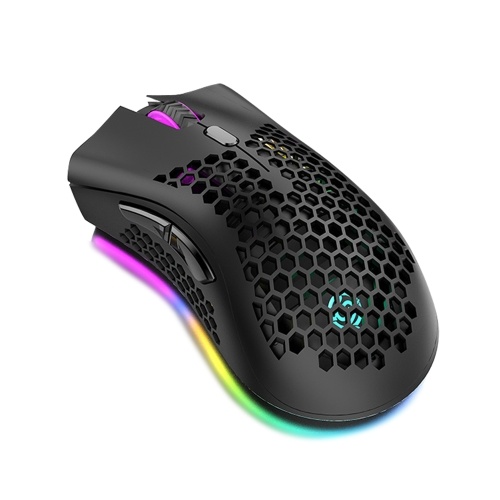 Souris optique éclairée RVB avec récepteur USB 3 niveaux DPI