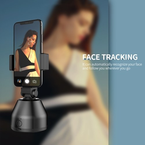 

360° Object Tracking Holder Portable Smart Shooting Gimbal 360° Rotation Auto Face Tracking Object Tracking Holder Black