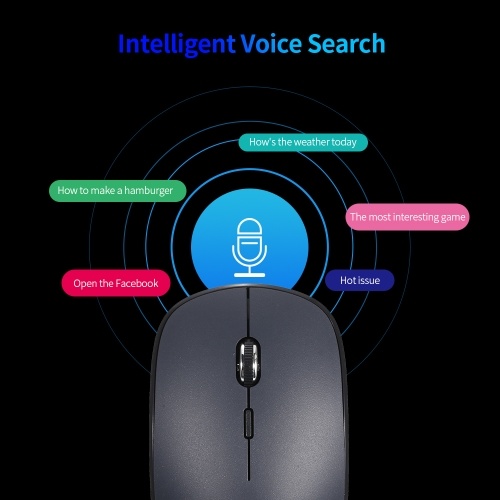 

Intelligent Voice Mouse Multi-function Translation Mouse 2.4G+BT Wireless Mouse Support Voice Typing Search Translation Black